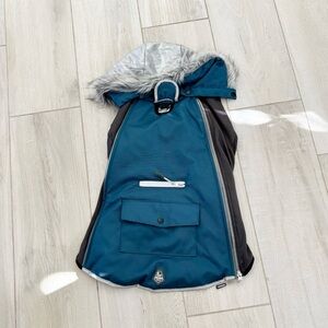 ARCADIA TRAIL Teal Black Hoodie Jacket Fur Reflective Warm Lining Size XL *READ*